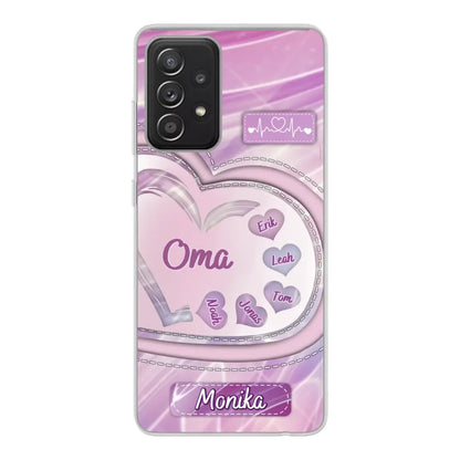 Glitterharten - gepersonaliseerde telefoonhoes
