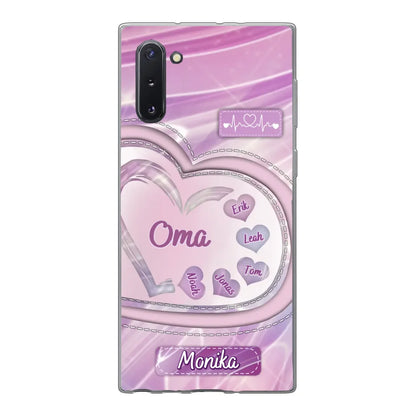 Glitterharten - gepersonaliseerde telefoonhoes