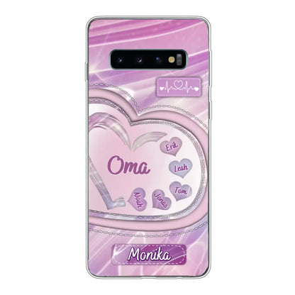Glitterharten - gepersonaliseerde telefoonhoes