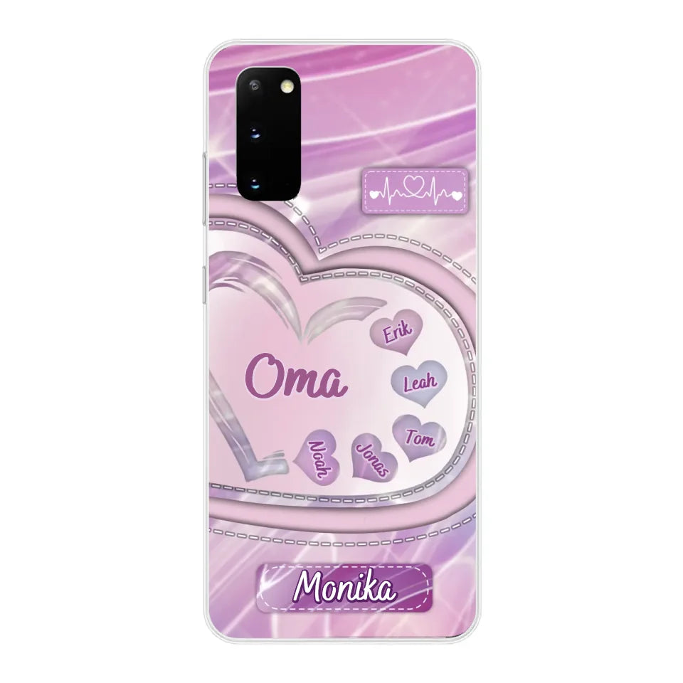 Glitterharten - gepersonaliseerde telefoonhoes