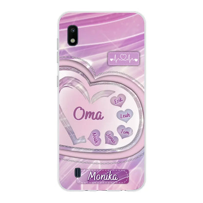 Glitterharten - gepersonaliseerde telefoonhoes