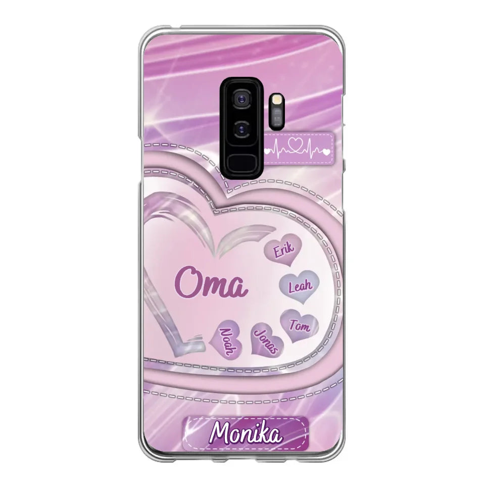 Glitterharten - gepersonaliseerde telefoonhoes