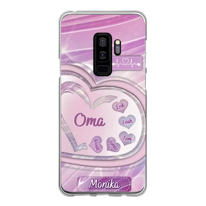 Glitterharten - gepersonaliseerde telefoonhoes