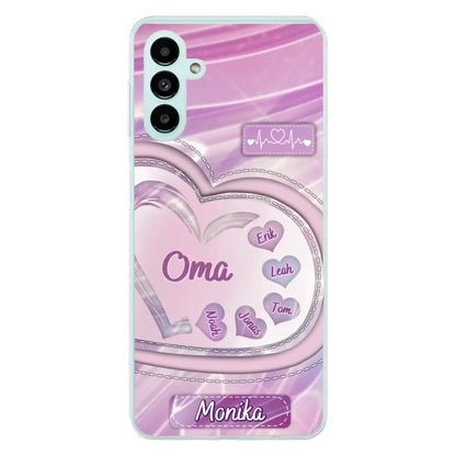 Glitterharten - gepersonaliseerde telefoonhoes