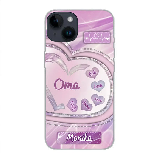 Glitterharten - gepersonaliseerde telefoonhoes