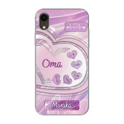 Glitterharten - gepersonaliseerde telefoonhoes