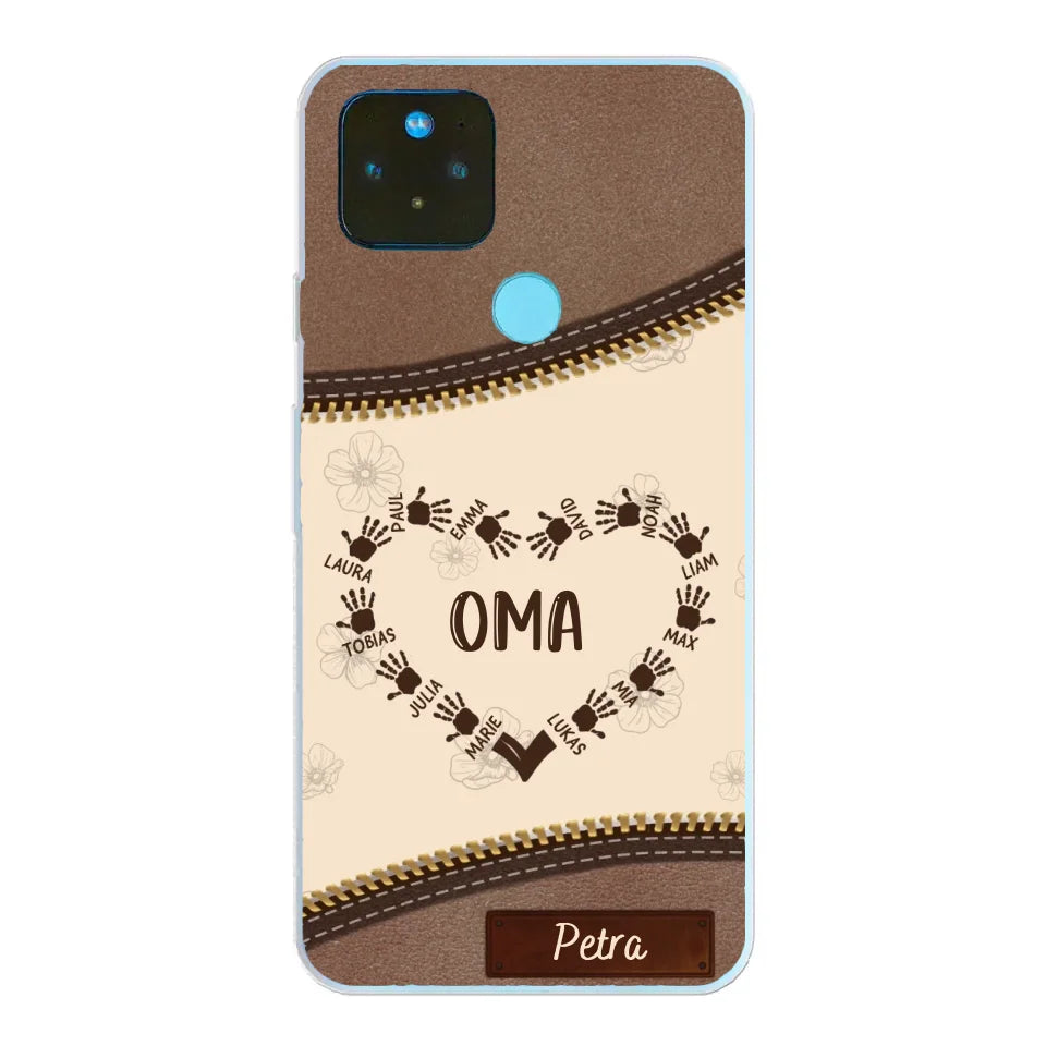 Favoriete Hart Leren Look - Gepersonaliseerde Telefoonhoes 