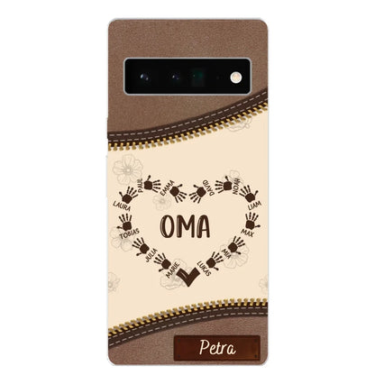 Favoriete Hart Leren Look - Gepersonaliseerde Telefoonhoes 