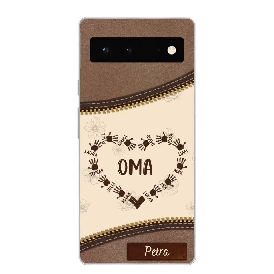 Favoriete Hart Leren Look - Gepersonaliseerde Telefoonhoes 