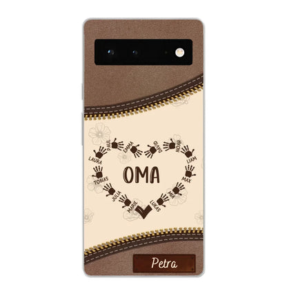 Favoriete Hart Leren Look - Gepersonaliseerde Telefoonhoes 