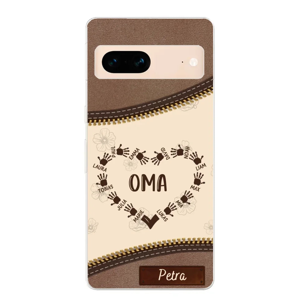 Lieblingsherz Lederoptik - Personalisierte Handyhülle