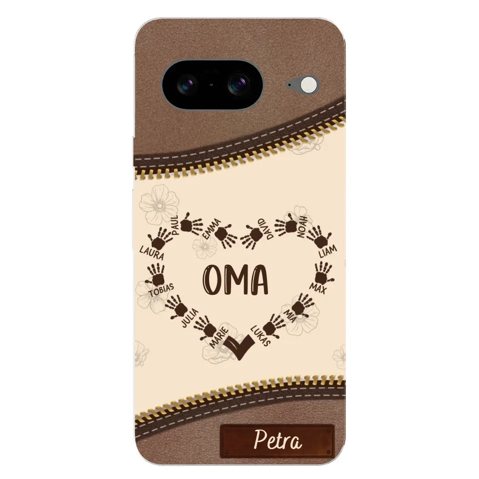 Favoriete Hart Leren Look - Gepersonaliseerde Telefoonhoes 