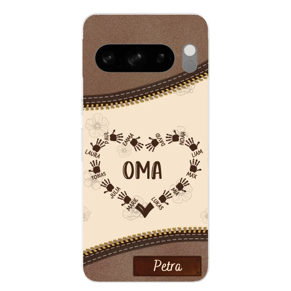 Favoriete Hart Leren Look - Gepersonaliseerde Telefoonhoes 