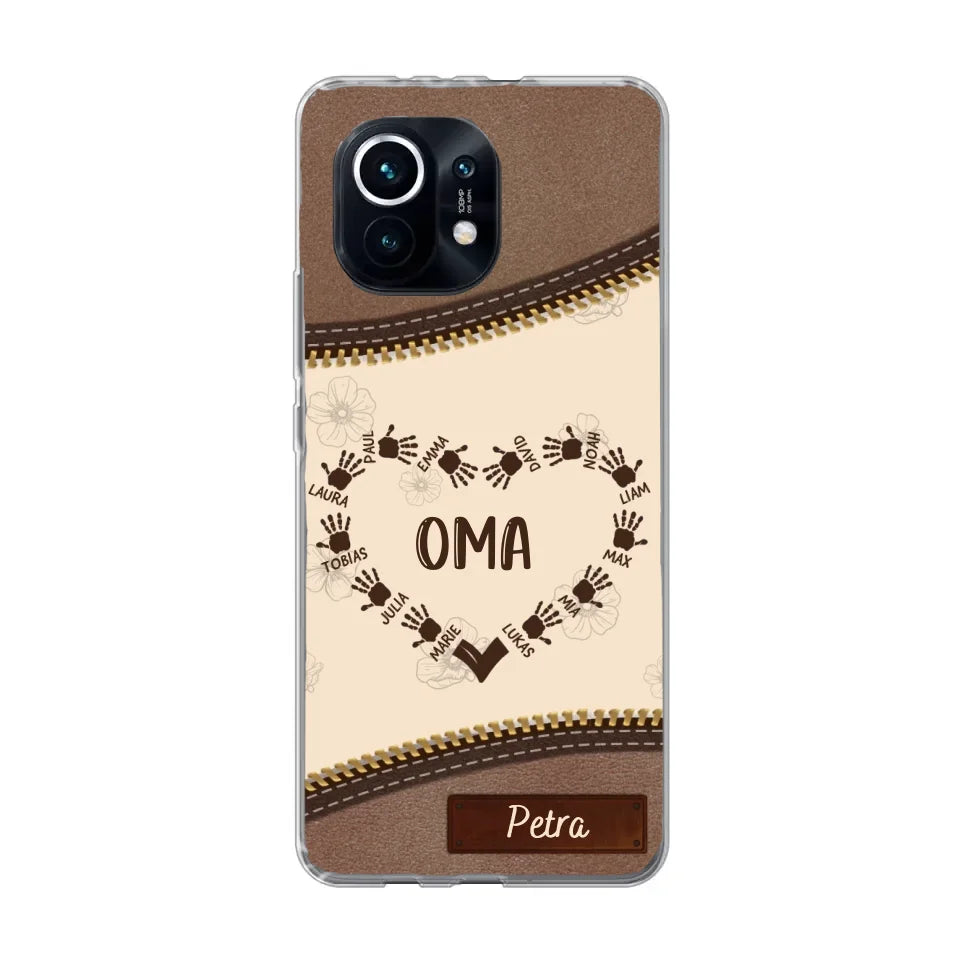 Favoriete Hart Leren Look - Gepersonaliseerde Telefoonhoes 