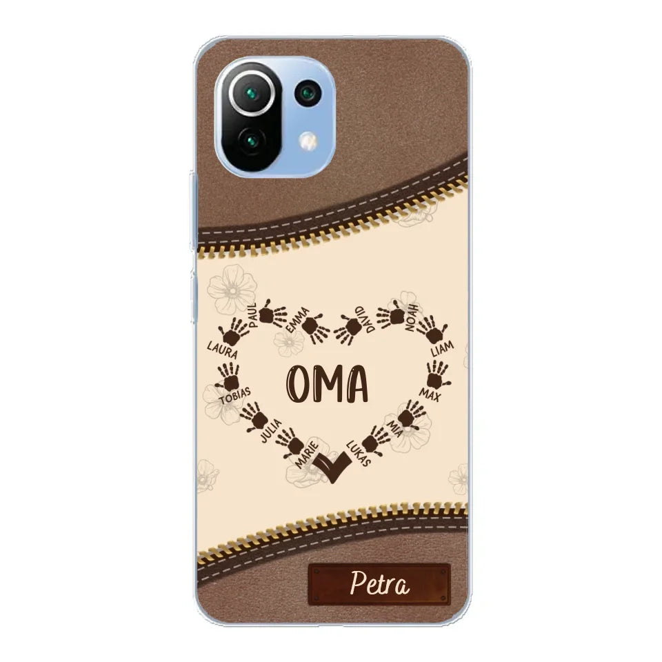 Favoriete Hart Leren Look - Gepersonaliseerde Telefoonhoes 