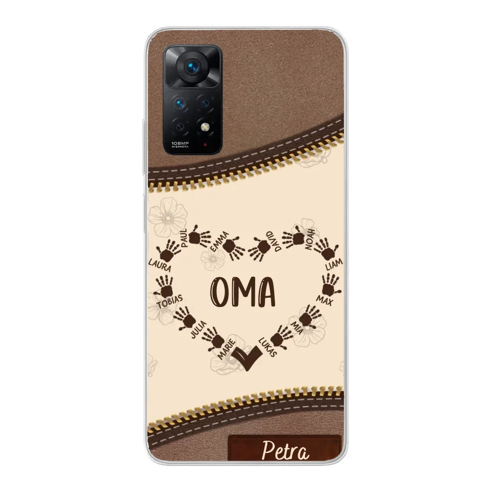 Favoriete Hart Leren Look - Gepersonaliseerde Telefoonhoes 