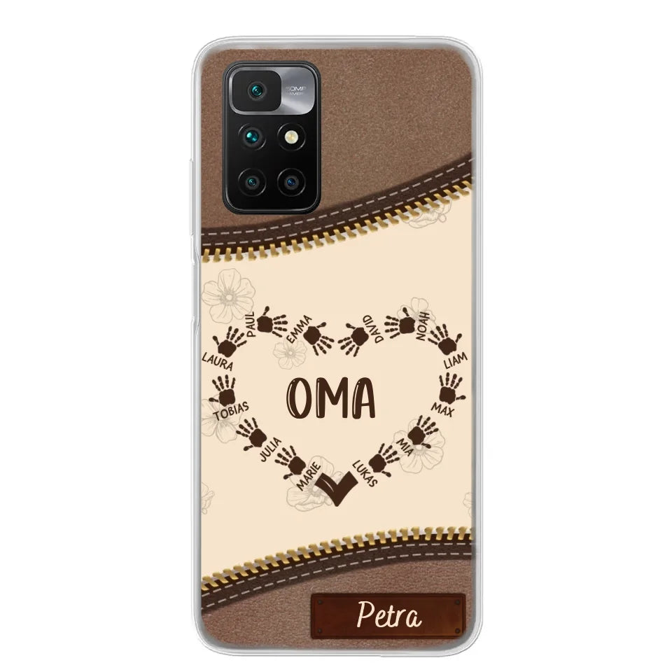 Lieblingsherz Lederoptik - Personalisierte Handyhülle