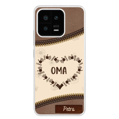 Lieblingsherz Lederoptik - Personalisierte Handyhülle