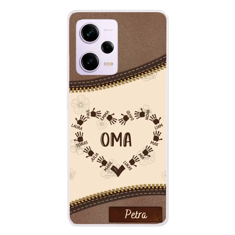 Lieblingsherz Lederoptik - Personalisierte Handyhülle