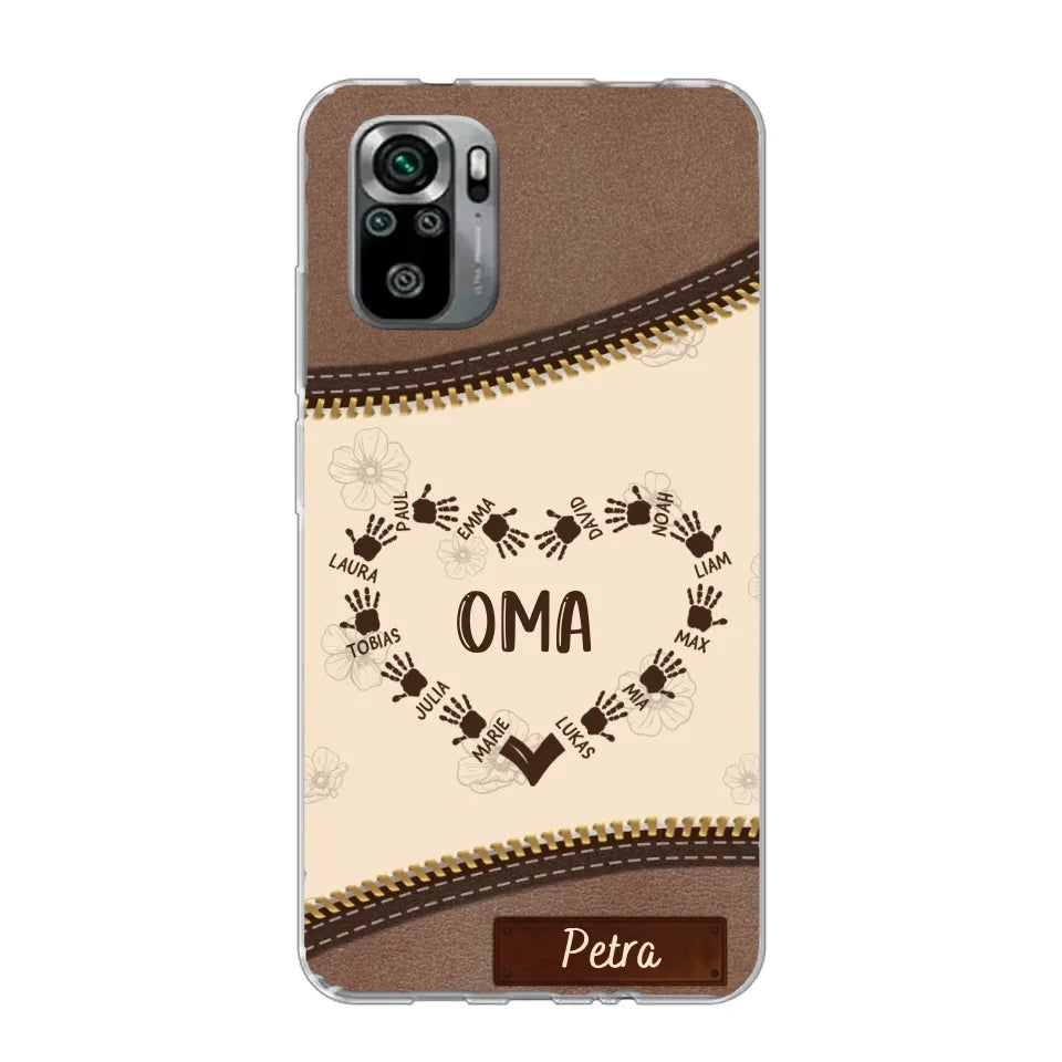 Favoriete Hart Leren Look - Gepersonaliseerde Telefoonhoes 