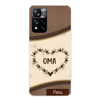 Favoriete Hart Leren Look - Gepersonaliseerde Telefoonhoes 