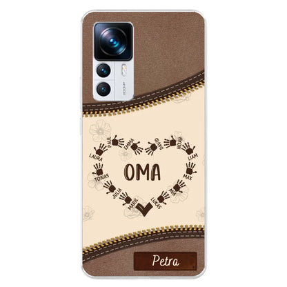 Favoriete Hart Leren Look - Gepersonaliseerde Telefoonhoes 