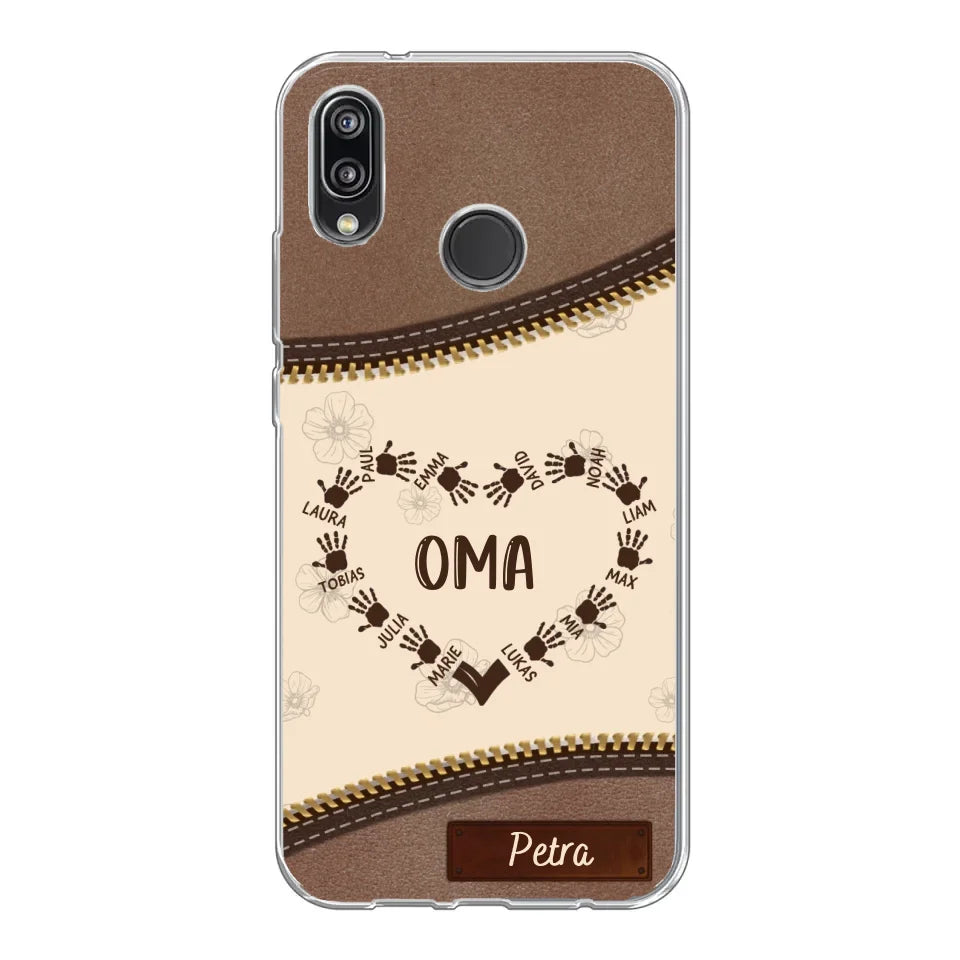 Favoriete Hart Leren Look - Gepersonaliseerde Telefoonhoes 