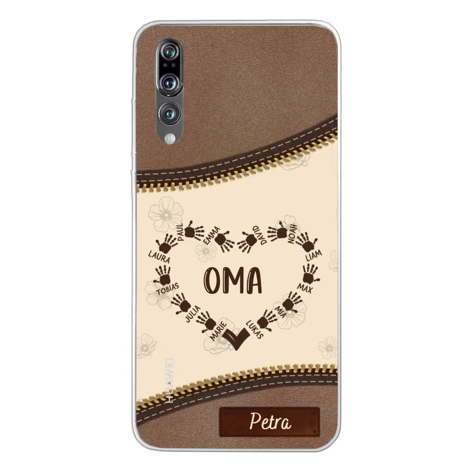 Favoriete Hart Leren Look - Gepersonaliseerde Telefoonhoes 