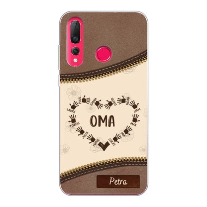 Favoriete Hart Leren Look - Gepersonaliseerde Telefoonhoes 