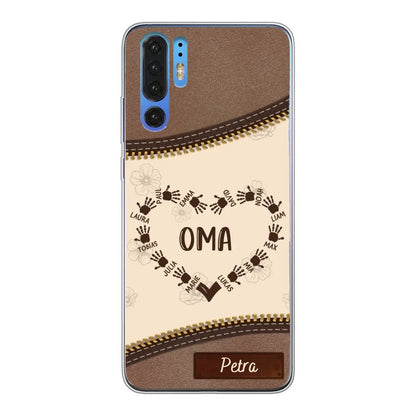 Favoriete Hart Leren Look - Gepersonaliseerde Telefoonhoes 