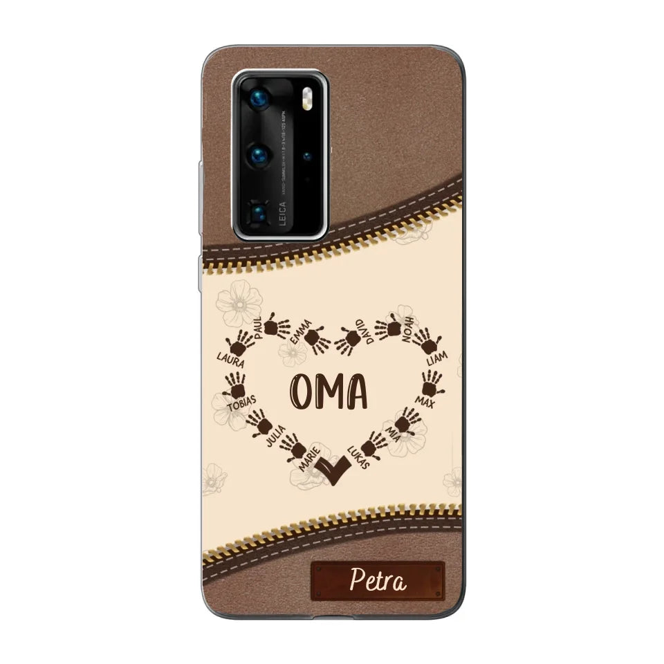 Favoriete Hart Leren Look - Gepersonaliseerde Telefoonhoes 