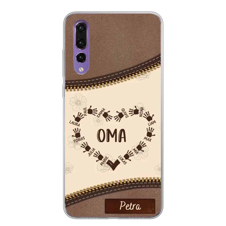 Favoriete Hart Leren Look - Gepersonaliseerde Telefoonhoes 