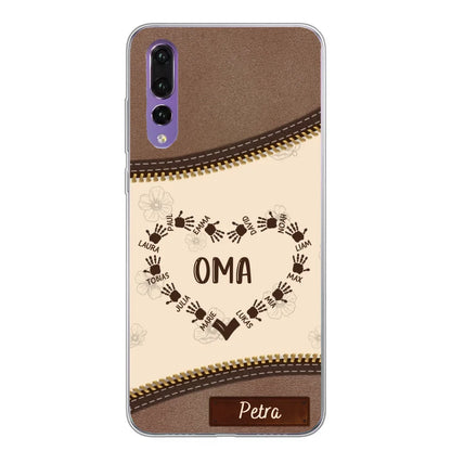 Favoriete Hart Leren Look - Gepersonaliseerde Telefoonhoes 