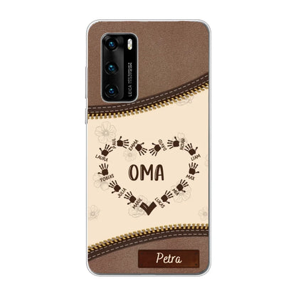 Favoriete Hart Leren Look - Gepersonaliseerde Telefoonhoes 