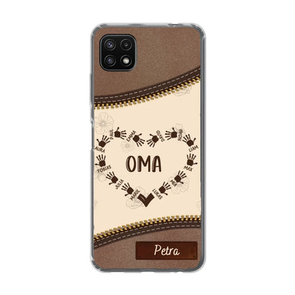 Favoriete Hart Leren Look - Gepersonaliseerde Telefoonhoes 