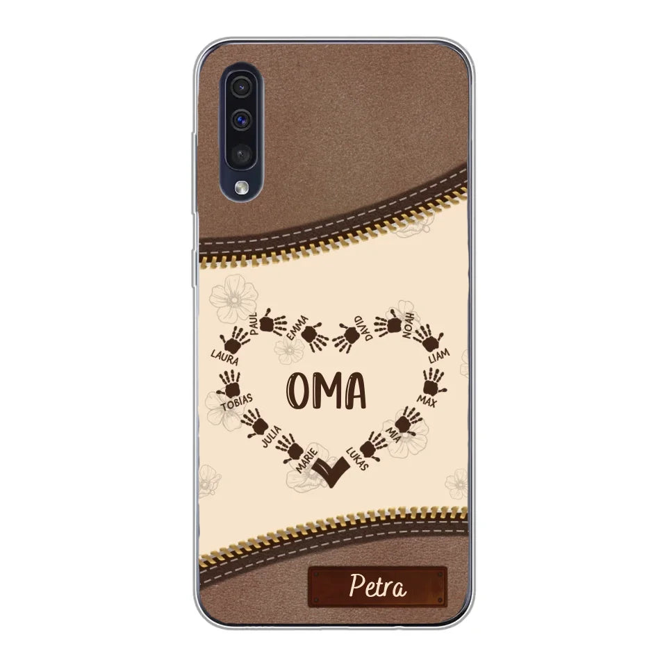 Favoriete Hart Leren Look - Gepersonaliseerde Telefoonhoes 