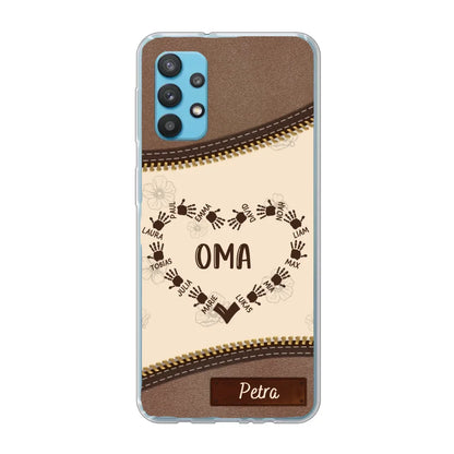 Favoriete Hart Leren Look - Gepersonaliseerde Telefoonhoes 