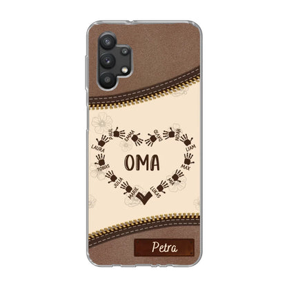 Favoriete Hart Leren Look - Gepersonaliseerde Telefoonhoes 