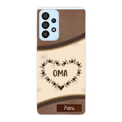 Lieblingsherz Lederoptik - Personalisierte Handyhülle