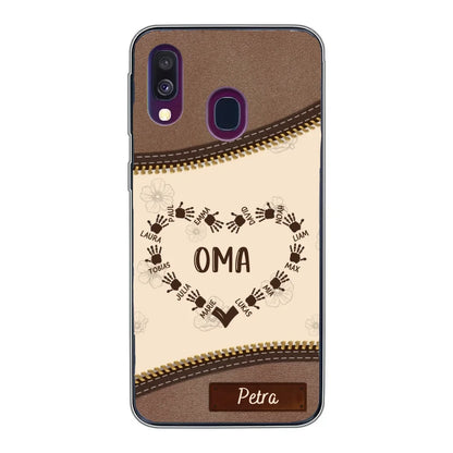 Favoriete Hart Leren Look - Gepersonaliseerde Telefoonhoes 