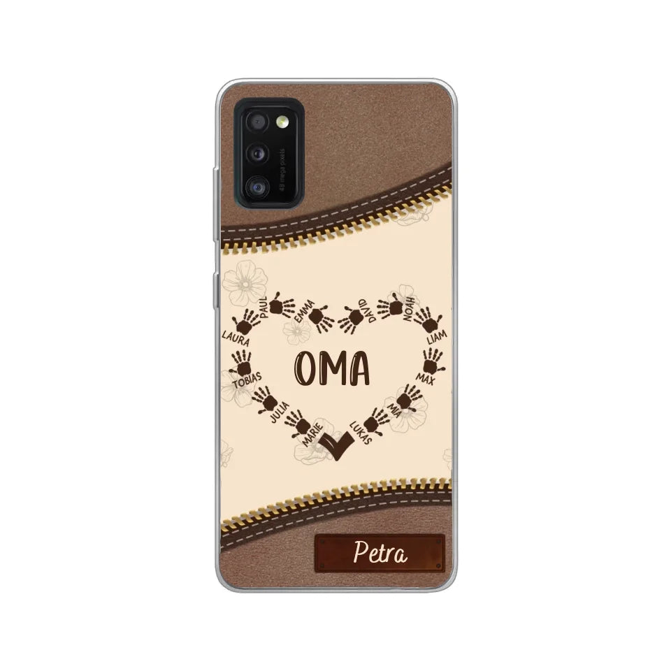 Favoriete Hart Leren Look - Gepersonaliseerde Telefoonhoes 