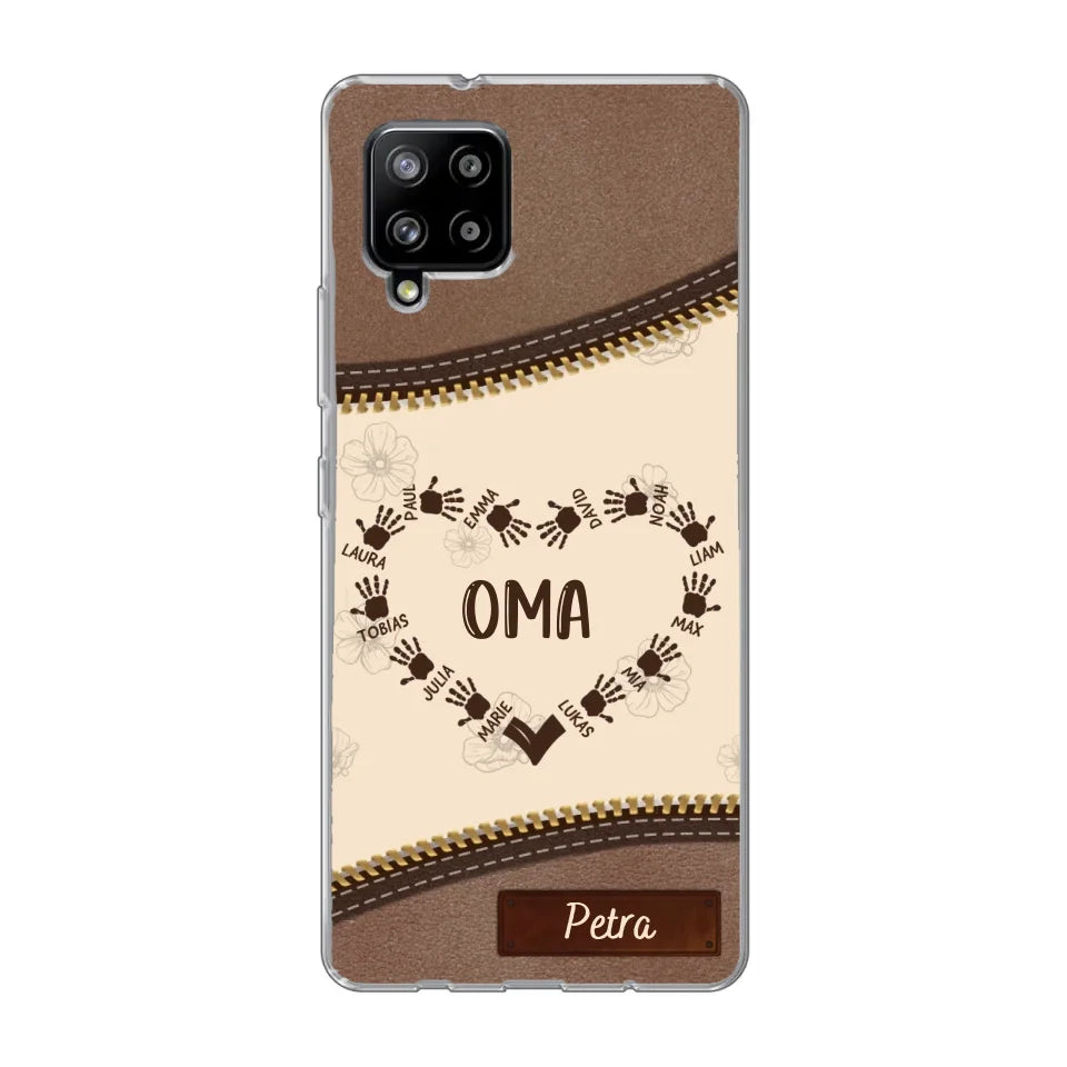 Favoriete Hart Leren Look - Gepersonaliseerde Telefoonhoes 