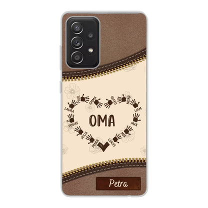 Lieblingsherz Lederoptik - Personalisierte Handyhülle