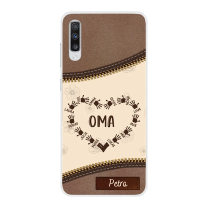 Favoriete Hart Leren Look - Gepersonaliseerde Telefoonhoes 