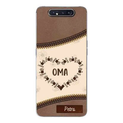Favoriete Hart Leren Look - Gepersonaliseerde Telefoonhoes 