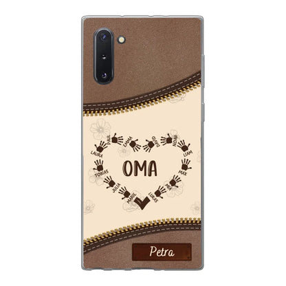 Favoriete Hart Leren Look - Gepersonaliseerde Telefoonhoes 