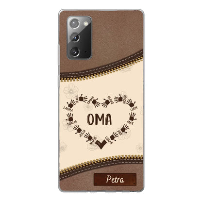 Lieblingsherz Lederoptik - Personalisierte Handyhülle