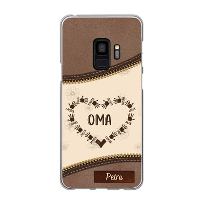 Favoriete Hart Leren Look - Gepersonaliseerde Telefoonhoes 
