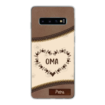 Favoriete Hart Leren Look - Gepersonaliseerde Telefoonhoes 