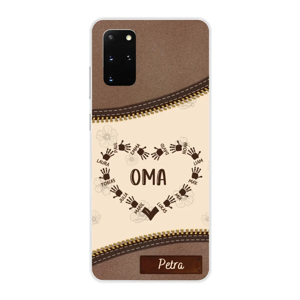 Favoriete Hart Leren Look - Gepersonaliseerde Telefoonhoes 